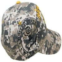 С. Армия пенсионирана ACU Digital Camo Shadow Black бродирана шапка с капачка лицензирана