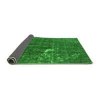 Ahgly Company Indoor Rectangle Oriental Green Industrial Area Rugs, 5 '8'