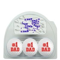 Номер един татко голф топки с отпечатани тийнейджъри