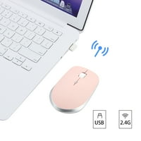Sunshine безжична мишка DPI Pink Silent Mouse за настолен лаптоп