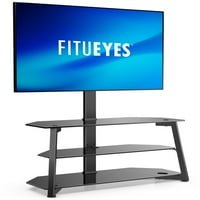 Универсална стойка за телевизор с възможност за монтиране на модерен подов ъгъл от стъкло до светодиодни телевизори с регулируема