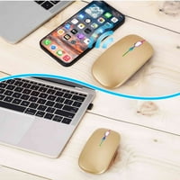 2.4GHz & Bluetooth мишка, акумулаторна безжична мишка за y ma Bluetooth безжична мишка за лаптоп Mac Компютърен таблет Android