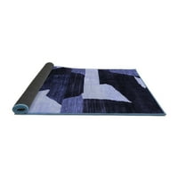 Ahgly Company Indoor Rectangle Oriental Blue Modern Area Rugs, 2 '4'