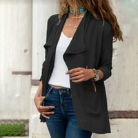 Tking Fashion Womens Cardigan Топла дълга палто яка с качулка тънка зима изходни палта кардигански пуловери за жени черни 2xl
