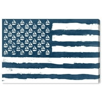 Американски знамена-Синьо, бяло