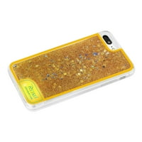 Калъф за айфон плюс плюс с течащ блясък и светодиоден ефект в жълто за употреба с Епъл Айфон плюс 2-пакет