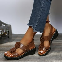 Floleo женски обувки сделки лято летни дами чехли ежедневни обувки римска риба уста ежедневни клинове цветни сандали