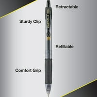 Pilot G Premium Gel Pens, смела точка, черно, брой