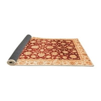 Ahgly Company Indoor Square Oriental Orange Traditional Area Rugs, 8 'квадрат