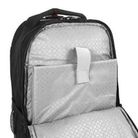 World Unise Sundance 20 Rolling Backpack с ръкав за лаптоп за училище и пътуване, Argyle Black