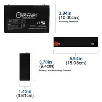 6V 7AH SLA заместваща батерия за Teledyne 2cl12s - опаковка