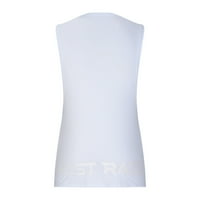 Mikilon Men's Summer Scual Fashion Sports Solid Vest Leekess Round-lect Tack Top Men Thists Athletic Works on Clearance
