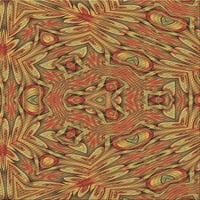 Ahgly Company вътрешен правоъгълник с шаблони с махагон кафяви килими, 7 '10'