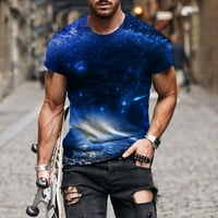 Мъжки мускулни тениски за ежедневна улица 3D цифров печат екипаж с къс ръкав Top Streetwear Tee