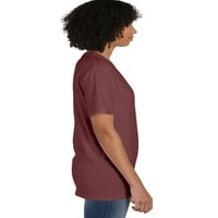 Hanes Originals Unise Barment Dyed джобна тениска Cayenne 3xl