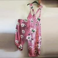 Комплекти за жени, облечени ежедневни еднократни комбинезони за жени флорални печат бохо бибе