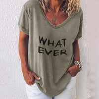 Dtydtpe графични тийнейджъри за жени, дамски ежедневни тениски с къс ръкав буква за печат блуза върхове плюс размер женски върхове