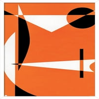 Резюме - Оранжево с черно -бели модели Стенски плакат, 14.725 22.375