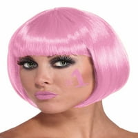 Pink Bob Wig Halloween Costume Accessory