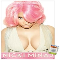 Nicki Minaj - Розов плакат за стена с бутални щифтове, 22.375 34