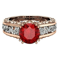Yubnlvae пръстени сплав пръстен сепарати на подарък злато покритие дами цвят роза бижута пръстени пръстени бяло 11
