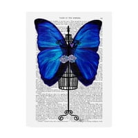Изящно изкуство 'манекен, синя пеперуда' платно изкуство от фаб фънки