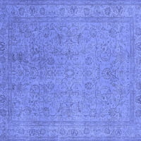 Ahgly Company Indoor Square Oriental Blue Industrial Area Rugs, 3 'квадрат