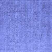 Ahgly Company Indoor Square Oriental Blue Industrial Area Rugs, 3 'квадрат