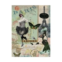 Търговска марка Изящно изкуство 'Femme Paris III' Canvas Art от Sandy Lloyd