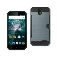 ZTE Warp Z Slim Armor Hybrid Case с притежател на карта във ВМС