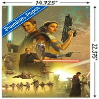 Star Wars: Attack of the Clones - Плакат за стена за празнуване с бутални щифтове, 14.725 22.375