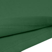Auroural дамски летни върхове Университетска тениска отпечатан модел ежедневна мода сол цвят къси ръкави върхове