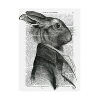 Изобразително изкуство 'портрет на заек, профил' платно изкуство от фаб фънки