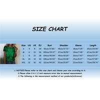 Тениски за жени ежедневни къси ръкави за моден печат с къс ръкав тениска върха размер xl