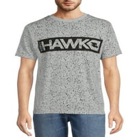 Тони Хоук Мъжка сплескана боя Хоук лого тениска, размери с-ШЛ