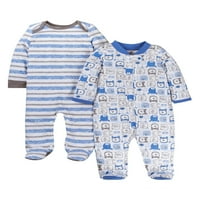 Lamaze Organic Baby Baby Boys & Toddler Boys Organic Cotton Sleep 'n Play Footed Pajamas