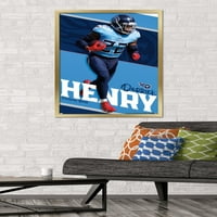 Тенеси Титани - Дерик Хенри Уол Плакат, 22.375 34 FRAMED