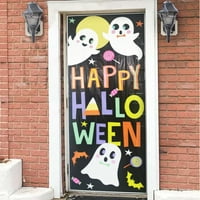 Хелоуин Призрак Щастлив Хелоуин Многоцветен Пластмасова Врата Капак Открит Декор