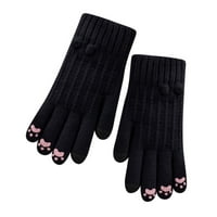 Ръкавици нови ръкавици за женски зимни плетени ръкавици топли кадифени външни ръкавици