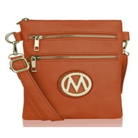 Колекция Медина Веган кожа дамска чанта, функционална чанта за рамо чанта от Миа к-Ориндж
