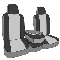 Caltrend Front Split Bench Sportste Cover Seat Cover за 2003- Ford F-250-- FD248-06GG Бежова вложка с черна тапицерия