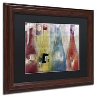 Търговска марка изобразително изкуство Бутейлови платно изкуство по цвят Пекарна Черен мат, дървена рамка