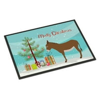 Carolines Treasures BB9216MAT COTENTIN Donkey Christmas Door Mat, вътрешен килим или външен приветствен мат Dorormat 27 L