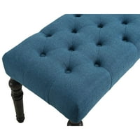 Мебели за кръгла хълма левитон плат, туфиран обърнато пейка за хранене на крака, синьо