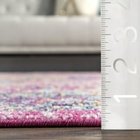 нулум Пейсли Верона Реколта персийски бегач килим, 2 '6 6', розов