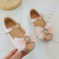 Обувки за малки деца момичета ежедневни обувки боук с дебела подметка кръг пръст с рокли за кратки рокли детски ски ботуши
