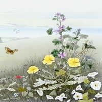 Селска сцена с цветя и пеперуда от пеперуда от Малкълм Грийнсмит ® Адриан Брадбуримари Еванс