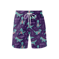 Момчета и мъжки плажни къси панталони Динозавър шорти за мъже, плажни къси панталони за мъже летни цветни къси шорти Хавай 3d
