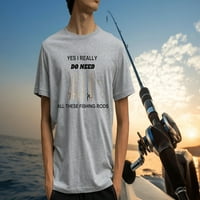 Подаръци за риболов за мъже, тениска за любител на риболов, колекционер на риболов риболов, забавна риболовна риза