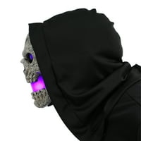 Начин за празнуване на възрастни с един размер Хелоуин маска многоцветна качулка светлина нагоре пламтяща череп маска пластмасов